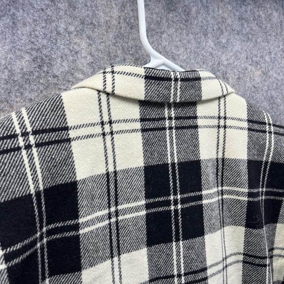 Abercrombie & Fitch Blazer Men Medium White Black Button Jacket Plaid Wool - Picture 11 of 13